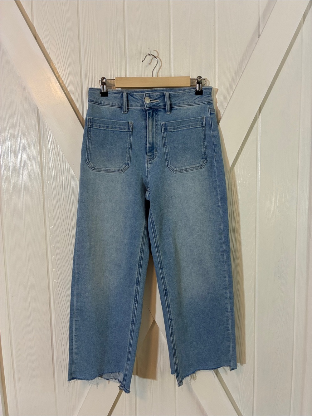 Quince Vella High Rise Patch Pocket Wide Leg Crop